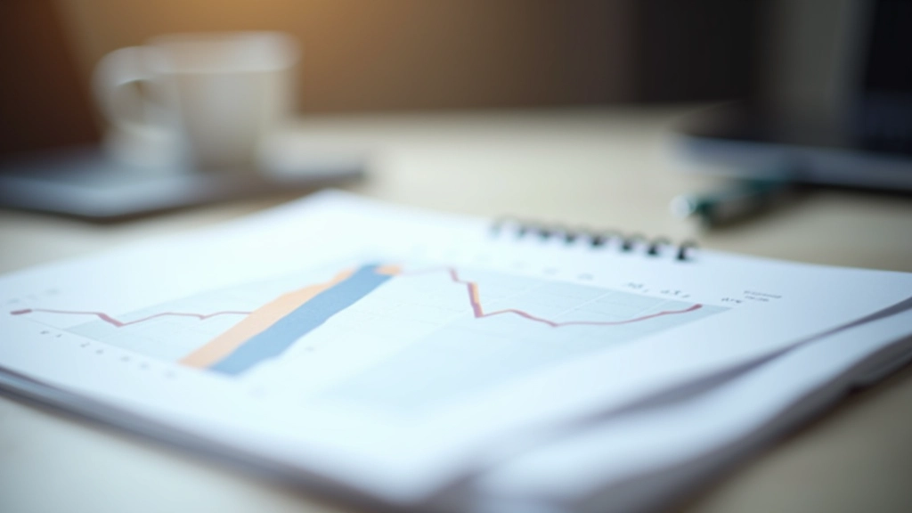 Grafikon rastućeg dohotka na papiru s tablicama, notebook s bilješkama o investicijama